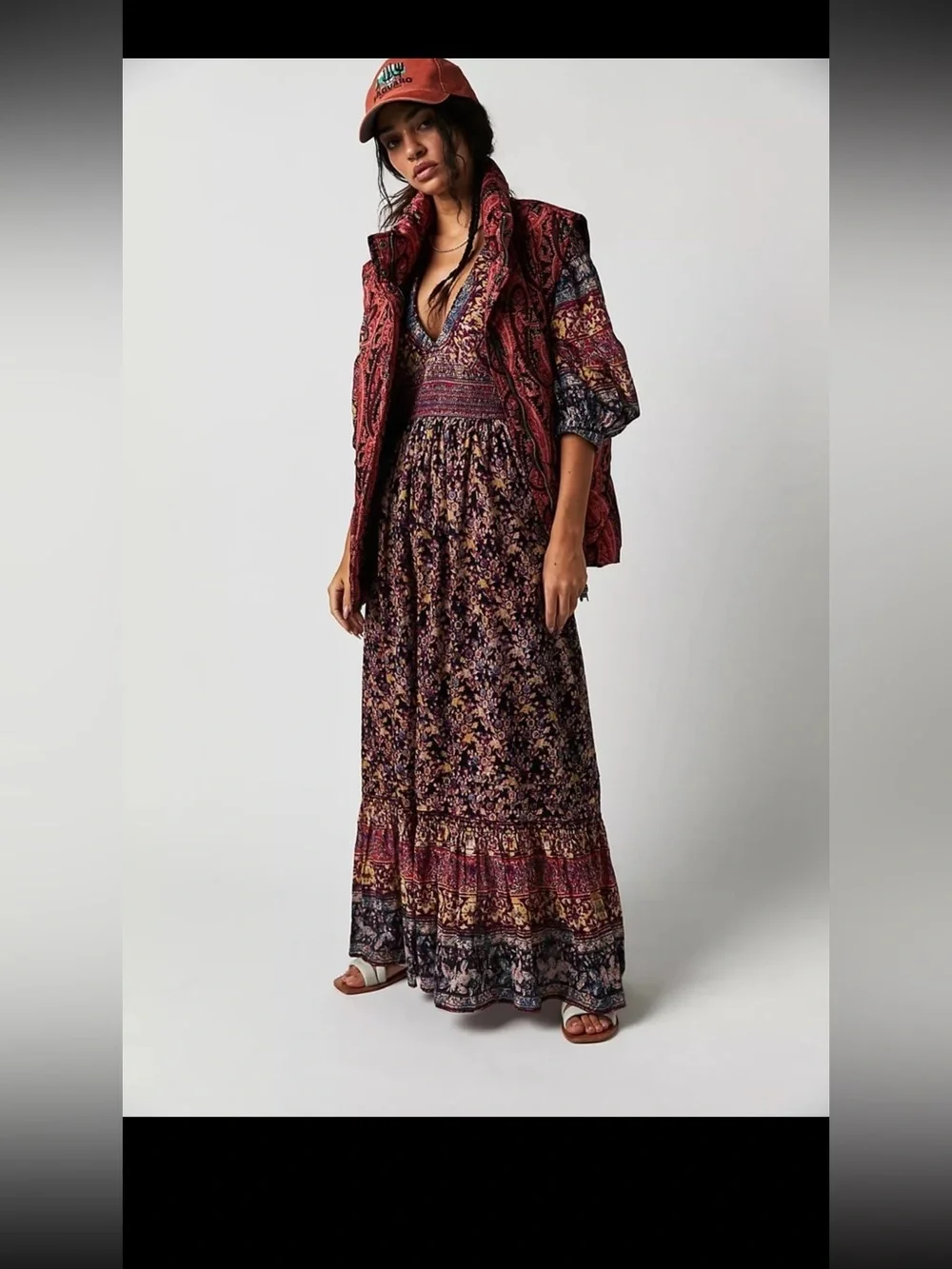 Free People Golden Hour Border Maxi Dress
